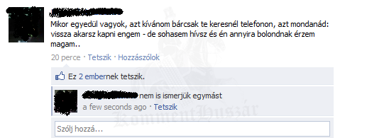 Nem is ismerjük egymást..
 
