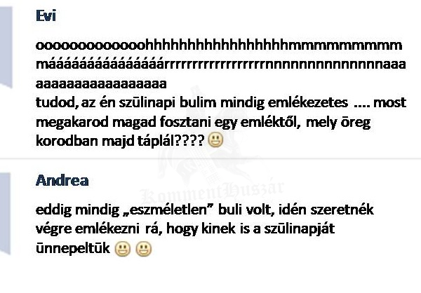 "Emlékezetes" bulik
 
