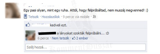 Ruha felpróbálás - Pasi felpróbálás
 
