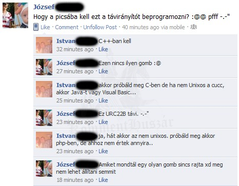 Távkapcsoló programozás
 
