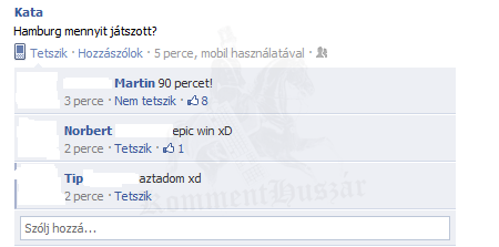 Mennyit játszott a Hamburg?
 
