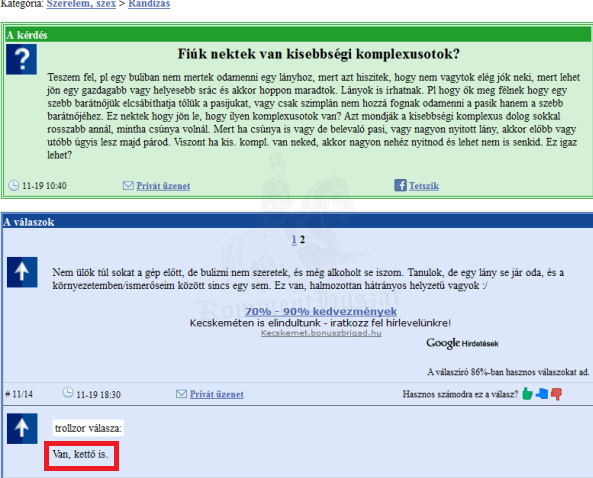 Van-e komplexus? Hogyne!
 
