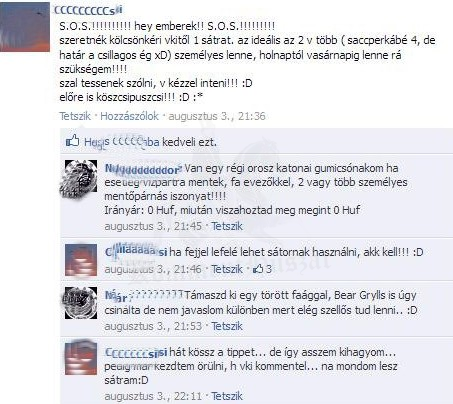 Sátor helyett gumicsónak :D
 
