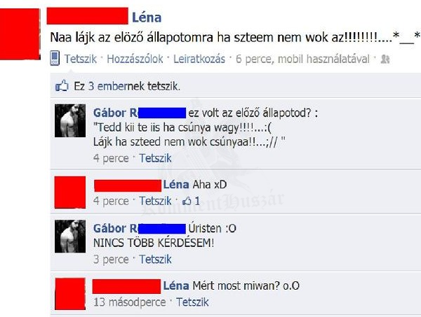 Ha szép nem vagy hülye ne legyél!
 
