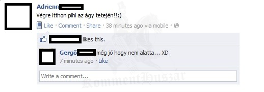 Az ágy tetején...
 
