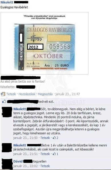 Gyalogos havibérlet
 
