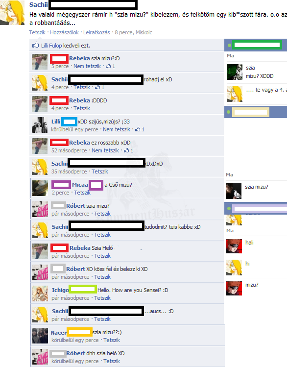 Szia mizu?
 
