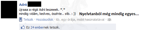 "...és ezentúl se fogok helyesen írni!"
 

