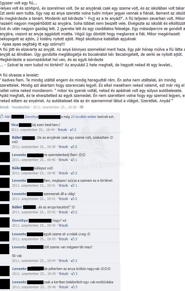 Megható történet...vagy nem.
 
