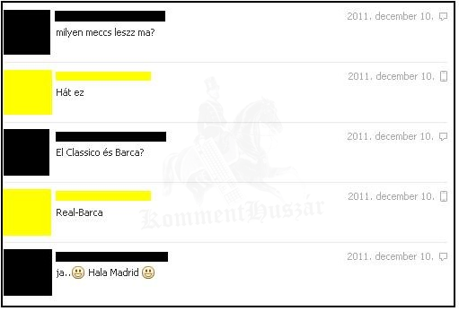 El Classico-Barca játszik?
 
