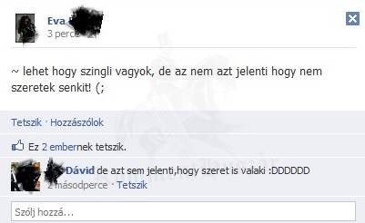 szeret valaki? 
 
